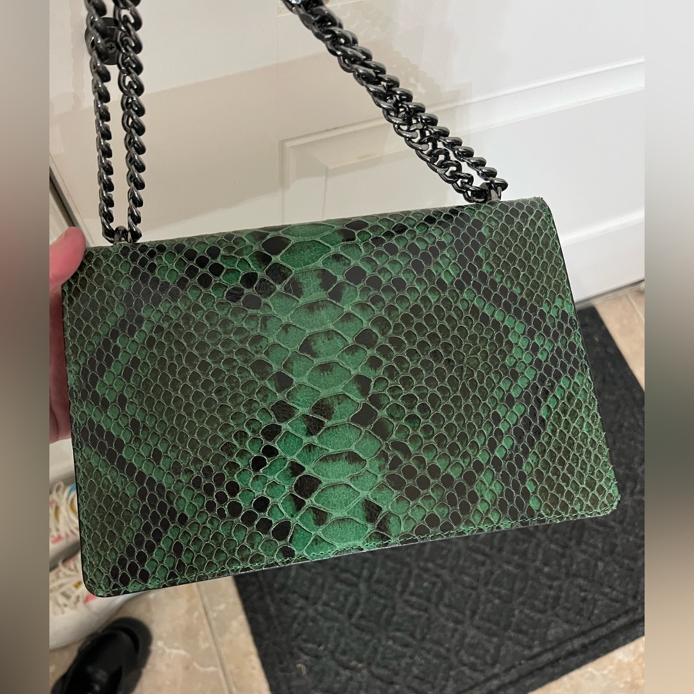 Final Mega Sale! Leather Snake Print Chain Shoulder Bag—NWOT! - Picture 5 of 9